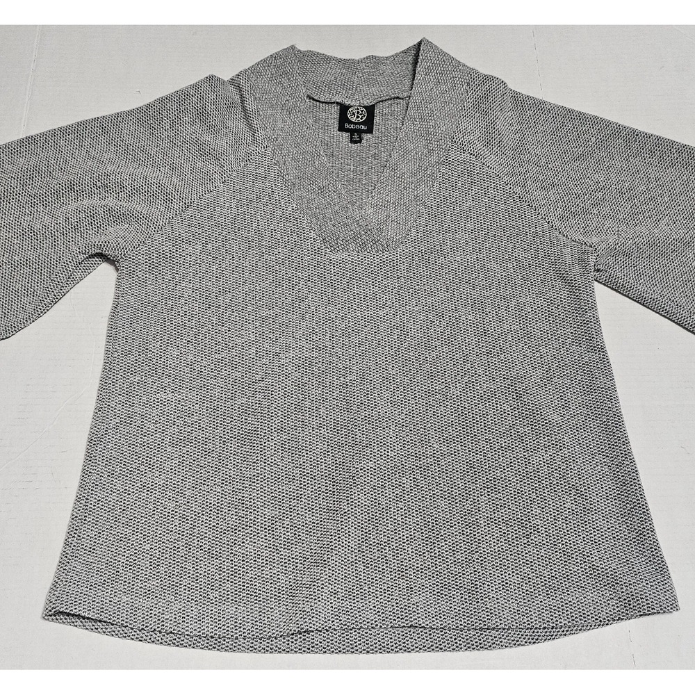Bobeau Pullover Sweater Long Kimono Sleeve V Neck Relaxed Fit Womens Size S